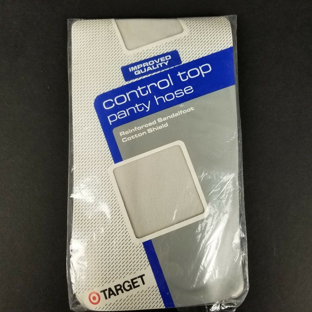 Vintage‎ Target Light Gray Control Top Pantyhose Tights Stockings Size C New